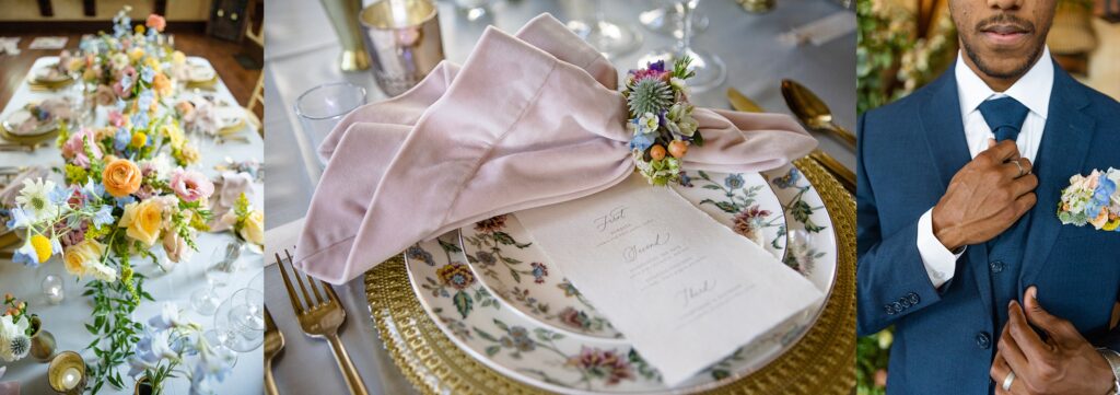 Elegant table details at a Hotel Wedding Venue in Las Vegas
