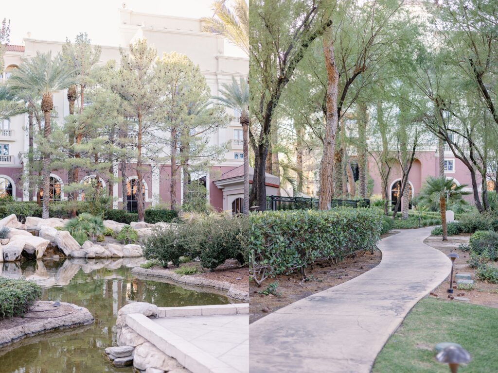 Palm trees, ponds, and peaceful paths at the JW Marriott
