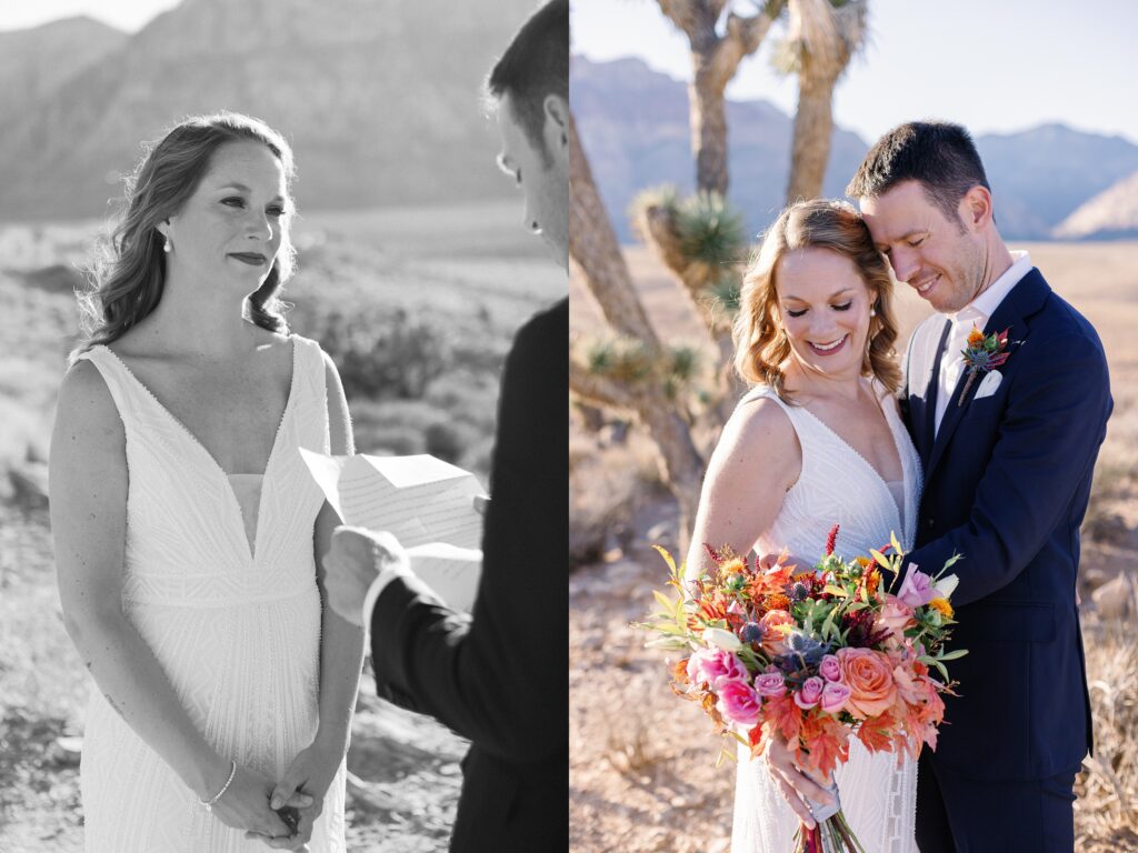 Couple sharing a beautiful moment at one many Outdoor Wedding Venues in Las Vegas