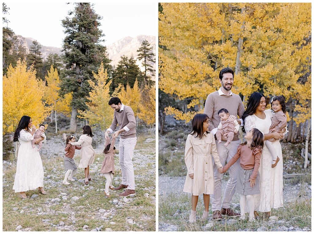 variety of family moments captured by a portrait photographer in las vegas