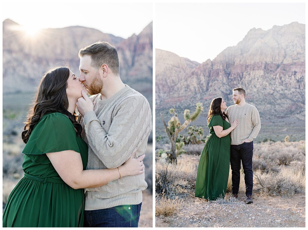 Las Vegas Engagement Photo captured in red rock canyon.